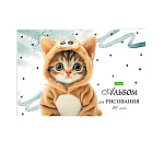 АЛЬБОМ Д/РИС. 20 Л. А4, ХАТБЕР ECO. ЛАПКИ-ЦАРАПКИ, НА СКОБЕ /5/70/