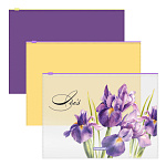 КОНВЕРТ ПЛАСТ. НА МОЛНИИ, A4, ERICHKRAUSE® SOFT IRIS ZIP, 0,18 ММ, НАБОР 03ШТ, АССОРТИ /60/
