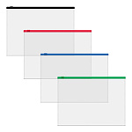 КОНВЕРТ ПЛАСТ. НА МОЛНИИ, ERICHKRAUSE FIZZY CLEAR ZIP, А5+, 0,12 ММ, ПРОЗР. АССОРТИ /12/180/ РФ