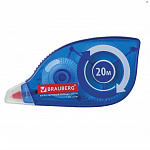 КОР. ЛЕНТА 5 ММ*20 М, BRAUBERG, КОРПУС СИНИЙ, С ПОДКРУЧИВАНИЕМ, БЛИСТЕР /24/