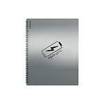 Папка файловая пластиковая на спирали ErichKrause Ice Metallic Ideas, с 30 прозрачными карманами, A4, серый, ассорти (в пакете по 4 шт.)