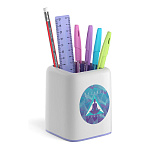 Набор настольный пластиковый ErichKrause® Forte, Meditation, белый с фиолетовой вставкой