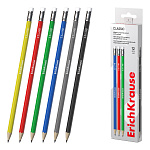 КАРАНДАШ Ч/Г ERICHKRAUSE CLASSIC 101, HB, ПЛАСТ, ШЕСТИГРАН. С ЛАСТИКОМ /12/144/2880/