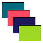 КОНВЕРТ ПЛАСТ. НА МОЛНИИ, A5+, ERICHKRAUSE SOFT REEF ZIP, 0,18 ММ, НЕПРОЗР. АССОРТИ /12/180/ РФ