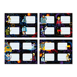 Наклейки на тетрадь ErichKrause Тайна третьей планеты, 4 листа, в пакете с европодвесом