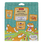 КАРАНДАШИ ЦВ. 24 ШТ, ХАТБЕР. ART-TIME, ПЛАСТ. ТРЕХГРАН. СТИРАЕМ. ЗАТОЧЕН. +КАРАНДАШ-ЛАСТИК,К/К/6/72/