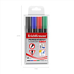 МАРКЕР ПЕРМ. ERICH KRAUSE P-170, 2,0 ММ, НАБОР 04 ЦВ. АССОРТИ, ФУТЛЯР /36/216/