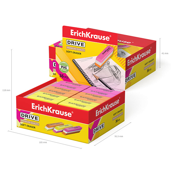 ЛАСТИК ERICHKRAUSE ДРАЙВ, АССОРТИ /36/