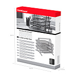 ЛОТОК ГОРИЗ. 3 УРОВНЯ, ERICHKRAUSE, СЕТЧАТЫЙ-МЕТАЛЛ, ЧЕРНЫЙ /12/