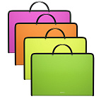 Папка на молнии пластиковая ErichKrause Matt Neon, с ручками, A4, ассорти (в пакете по 4 шт.)