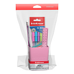 настольный набор erich krause® base, pastel, розовый /3/