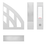 ЛОТОК ВЕРТ. ERICHKRAUSE OFFICE, 75 ММ, БЕЛЫЙ /2/24/ РФ