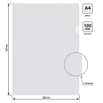 УГОЛОК А4, ПЛАСТ. SILWERHOF ECO, 0,12 ММ, ТИСНЕНИЕ, ПРОЗРАЧНЫЙ /20/760/2063053