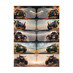 НАКЛЕЙКИ НА ТЕТРАДИ ERICHKRAUSE ROAD BEAST, 03 Л, ПАКЕТ, Е/П /50/