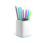 Набор настольный пластиковый ErichKrause® Forte, Pastel Mint, белый с мятной вставкой