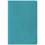 БЛОКНОТ 48 Л, А5, PORTOBELLO CORSA SLIM. ИСК. КОЖА, ГИБКАЯ ОБЛ. БИРЮЗОВЫЙ /