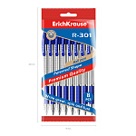 Набор из 8 ручек шариковых автоматических ErichKrause R-301 Matic&Grip Classic 1.0, цвет чернил синий (в пакете)