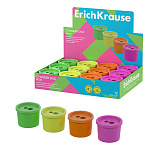 ТОЧИЛКА ПЛАСТ. ERICHKRAUSE CYLINDER DUO, NEON, С КОНТЕЙНЕРОМ, АССОРТИ, ДИСПЛЕЙ /12/120/