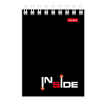 БЛОКНОТ 40 Л, А7, КЛ, ХАТБЕР. INSIDE, МЕЛ. ОБЛ. НА ГРЕБНЕ /120/