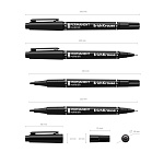 МАРКЕР ПЕРМ. ERICHKRAUSE DOUBLE Р-80, ДВУХСТОРОН. ЧЕРНЫЙ /12/144/1728/