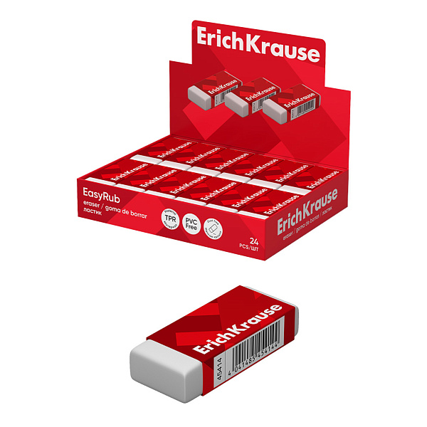 ЛАСТИК ERICHKRAUSE ЛЕГКОЕ СТИРАНИЕ, БЕЛЫЙ /24/1200/