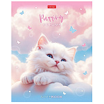 ТЕТРАДЬ 48 Л, А5, КЛ, ХАТБЕР. НЕЖНЫЕ МЕЧТЫ, ПЛАСТ. ОБЛ. С ПЕЧАТЬЮ, НА СКОБЕ /5/50/