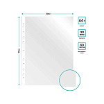 ФАЙЛ-ВКЛАДЫШ А4, БЮРОКРАТ, 30 МКМ, ГЛЯНЕЦ, 100ШТ/УПАК /30/3000/817136/РФ