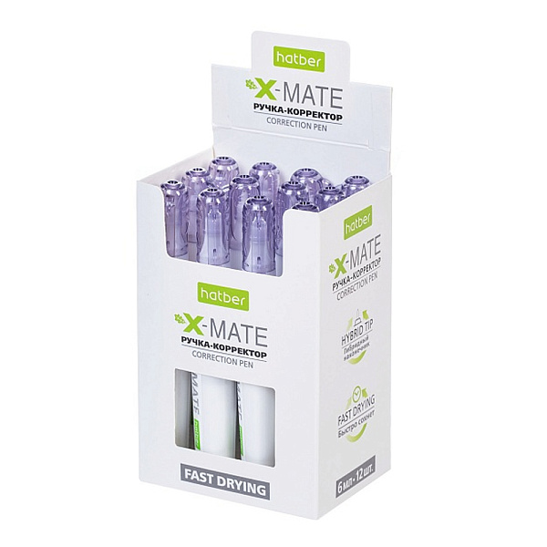 КОР. КАРАНДАШ 06 МЛ, ХАТБЕР. X-MATE, ГИБРИД. НАКОНЕЧНИК, КАРТ. ДИСПЛЕЙ /12/