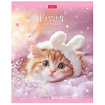 ТЕТРАДЬ 48 Л, А5, КЛ, ХАТБЕР. НЕЖНЫЕ МЕЧТЫ, ПЛАСТ. ОБЛ. С ПЕЧАТЬЮ, НА СКОБЕ /5/50/