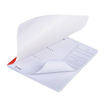 ТЕТРАДЬ 96 Л, А5, КЛ, ХАТБЕР. ОДНОТОННЫЙ. КРАСНЫЙ ШЕЛК, ЛАМ. МЯГКОЕ КАСАНИЕ, НА СКОБЕ /5/30/