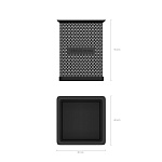 ПОДСТАВКА-СТАКАН ERICHKRAUSE, Д/ПИШУЩИХ ПРИНАД. СЕТЧ.-МЕТАЛЛ, ЧЕРНЫЙ, КВАДРАТ /12/