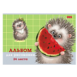 АЛЬБОМ Д/РИС. 24 Л. А4, ХАТБЕР. ХОРОШО БЫТЬ ЕЖИКОМ, ТИСНЕНИЕ, НА СКОБЕ /11/55/ РФ