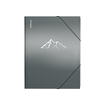 Папка на резинках пластиковая ErichKrause Ice Metallic Mountain, A4, ассорти (в пакете по 4 шт.)