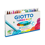 ФЛОМАСТЕРЫ НАБ. 18 ЦВ. GIOTTO TURBO MAXI, УТОЛЩЕННЫЕ /