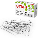 СКРЕПКИ 78 ММ/50 ШТ. STAFF, ОЦИНКОВАННЫЕ, ГОФРИР. К/К /10/