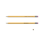 Чернографитный карандаш ErichKrause Amber, шестигранный , с ластиком, HB (в тубусе по 42 шт.)