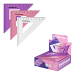 Угольник пластиковый ErichKrause Candy, 45°/9см, ассорти (в коробке-дисплее по 42 шт)