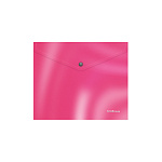КОНВЕРТ ПЛАСТ. НА КНОПКЕ, B5, ЕRICH КRAUSE® GLOSSY BUBBLE GUM, 0,18 ММ, НАБОР 04ШТ, АССОРТИ /3/144/