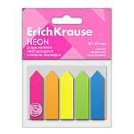 ЗАКЛАДКИ 12*45 ММ ERICHKRAUSE NEON ARROWS. СТРЕЛКА, 05ЦВ/25Л, ПЛАСТ. АССОРТИ /30/540/