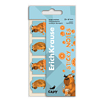 закладки 25*67 мм erichkrause happycapy, 80л, с/кл, бумага, ассорти /24/288/