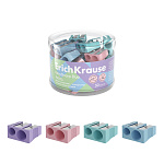 ТОЧИЛКА ПЛАСТ. ERICHKRAUSE ЛЁГКАЯ ЗАТОЧКА ДУО, ПАСТЕЛЬ, АССОРТИ, ТУБУС /30/540/ РФ