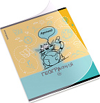 ТЕТРАДЬ 48 Л, А5, КЛ. ТЕМ. ERICHKRAUSE КОТОФОРМУЛЫ. ГЕОГРАФИЯ, ПЛАСТ. ОБЛ. НА СКОБЕ /5/100/