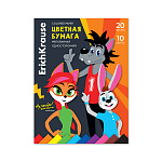 БУМАГА ЦВЕТНАЯ A4, 20 Л, 10 ЦВ. ERICHKRAUSE НУ, ПОГОДИ! ИГРУШКА-НАБОР. ОДНОСТ. МЕЛ. НА КЛЕЮ /10/50/