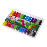 ФЛОМАСТЕРЫ НАБ. 12 ЦВ. ХАТБЕР JUMBO-XL. ДИНОСАД, УТОЛЩ. БЛИСТЕР, Е/П /12/