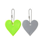 БРЕЛОК-СВЕТООТРАЖАТЕЛЬ MAZARI СЕРДЦЕ, ФИГУР. АССОРТИ 2 ЦВ. ОПП /12/480/