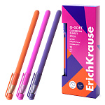 Ручка гелевая ErichKrause G-Soft Stick Caribbean Sunset 0.38, цвет чернил синий (в коробке по 12 шт.)
