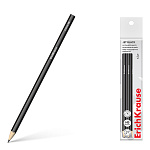 Набор из 4 чернографитных карандашей ErichKrause Jet Black, шестигранных, HB (в пакете)