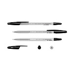 РУЧКА ШАР. ERICHKRAUSE R-301 CLASSIC 1,0 STICK, ЧЕРНЫЙ /50/400/