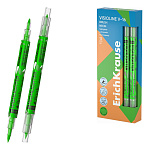 МАРКЕР ТЕКСТ. ERICHKRAUSE VISIOLINE V-16 BRUCH NEON, ДВУХСТОРОН. ЗЕЛЕНЫЙ /12/144/1728/