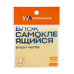 БЛОК Д/ЗАПИСИ 76*76 ММ, 100Л, WORKMATE, ПАСТЕЛЬНО-ЖЕЛТЫЙ /12/384/